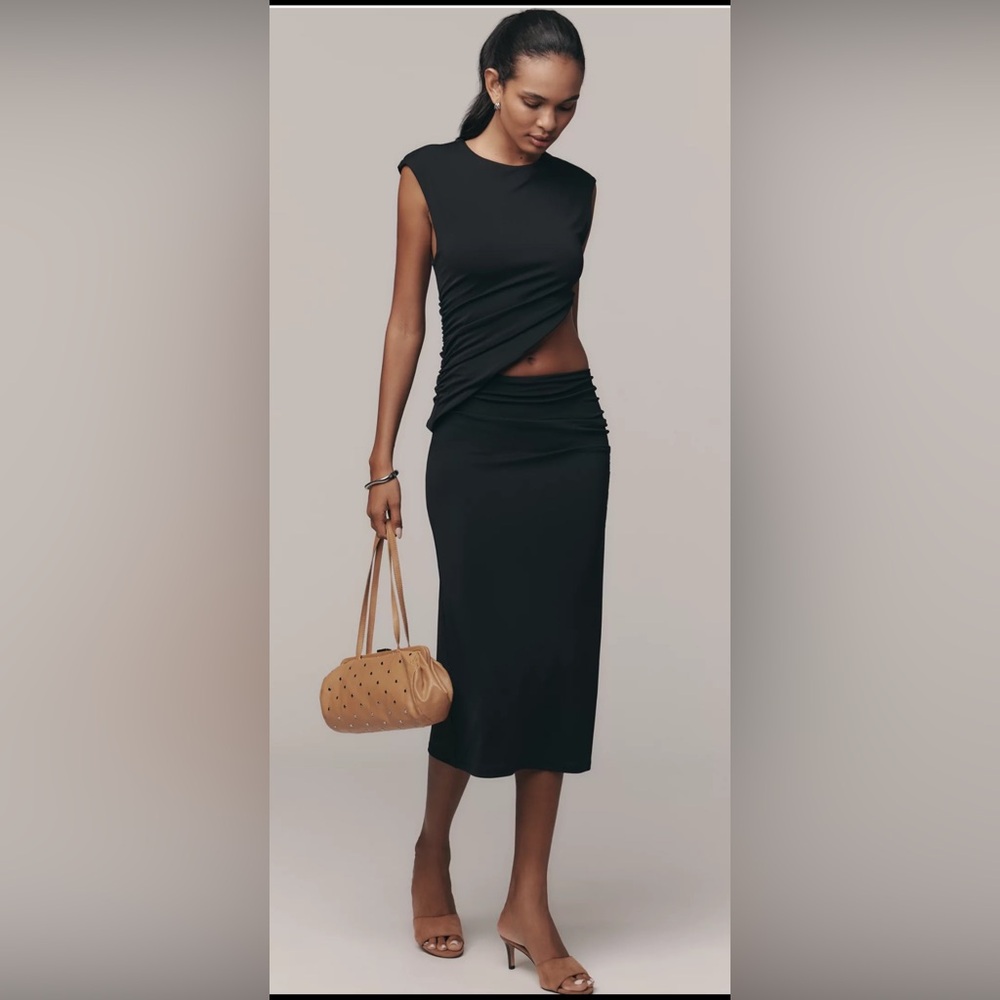 Anthropologie Cutout Knit Midi Dress - Picture 2 of 3